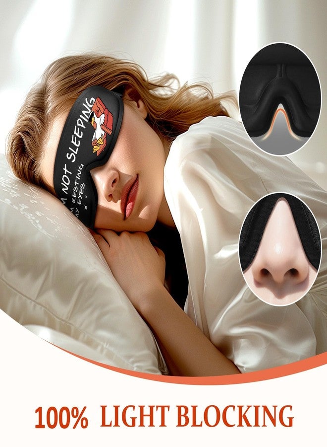 Aganmi Funny 3D Zero Pressure Sleep Eye Mask for Men Women Side Sleeper, Adjustable Blackout Soft Breathable Eye Masks for Travel Nap Night Sleep, Humorous Gift Stocking Stuffers (Resting My Eyes) - Image 4